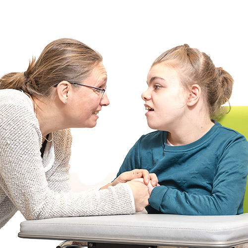 photo of mother and daughter with learning difficulties